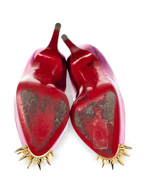 Christian Louboutin Pre-Owned 135mm Spiked zebra-print Pumps