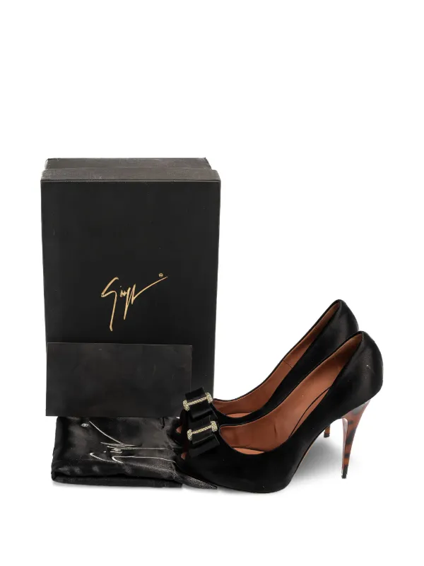靴 Vintage Giuseppe Zanotti Heel Pumps Giuseppe Zanotti Vintage Satin Pumps | Black | FARFETCH CA