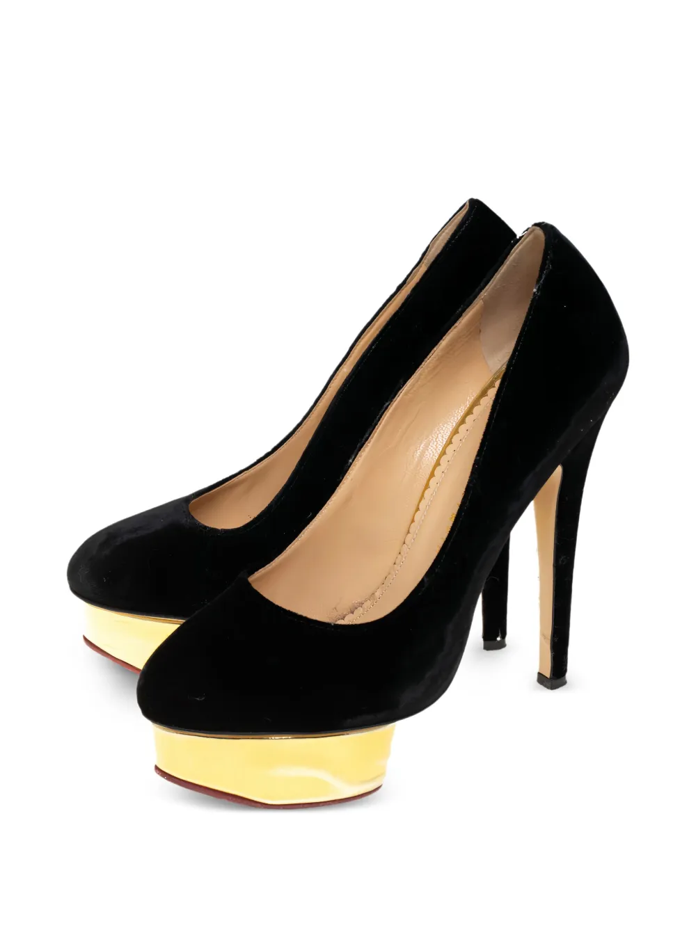 Charlotte Olympia pre-owned 145mm velvet pumps | Image 2