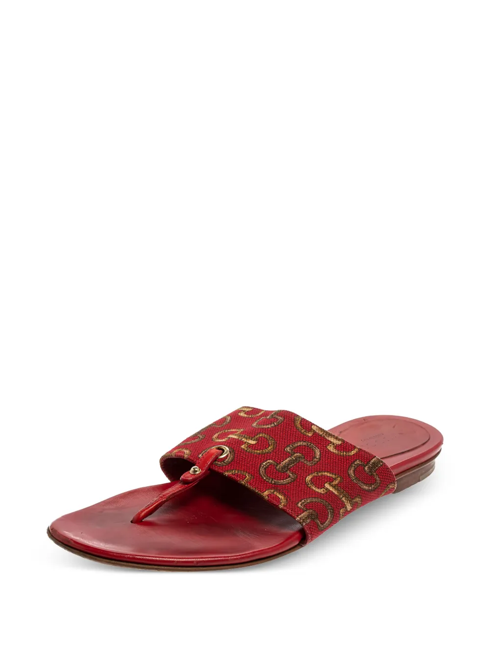 Gucci Pre-Owned Sandalen met Horsebit-patroon - Rood