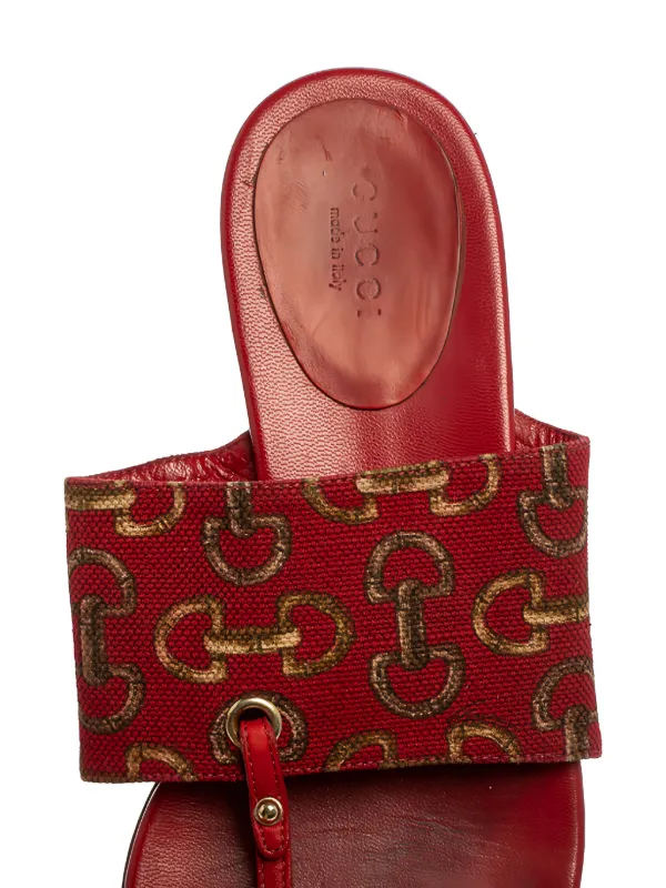 Gucci Pre-Owned ホースビット サンダル | レッド | FARFETCH JP