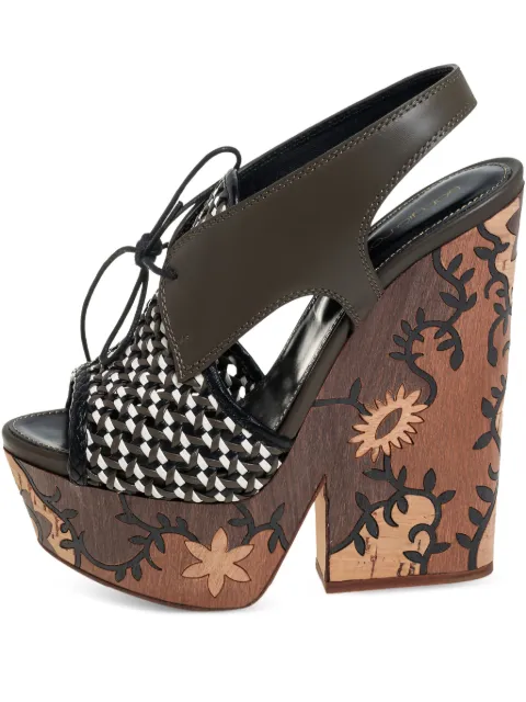 Sergio Rossi Vintage 70mm leather platform sandals