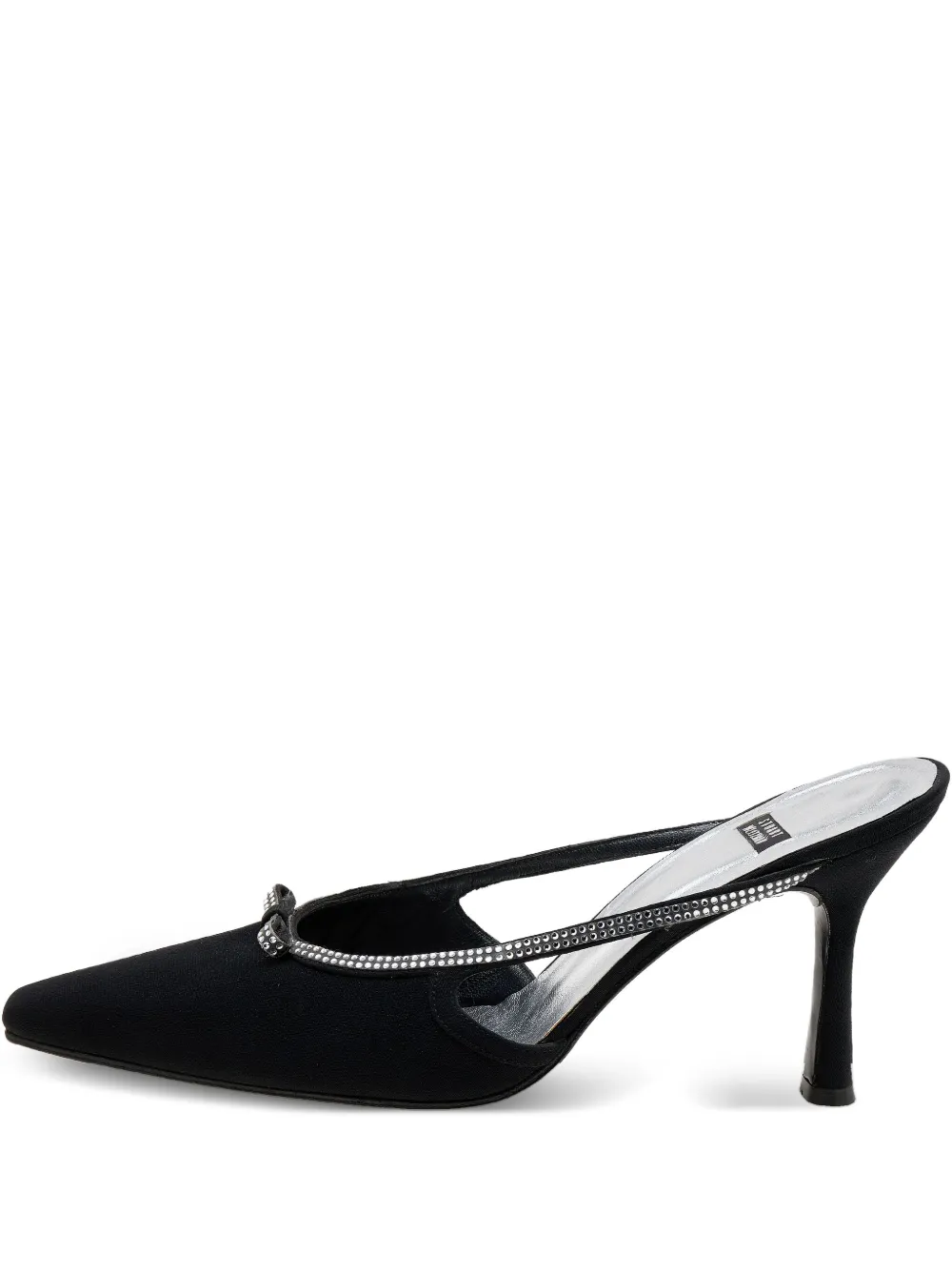 pre-owned 90mm rhinestone-embellished mules
