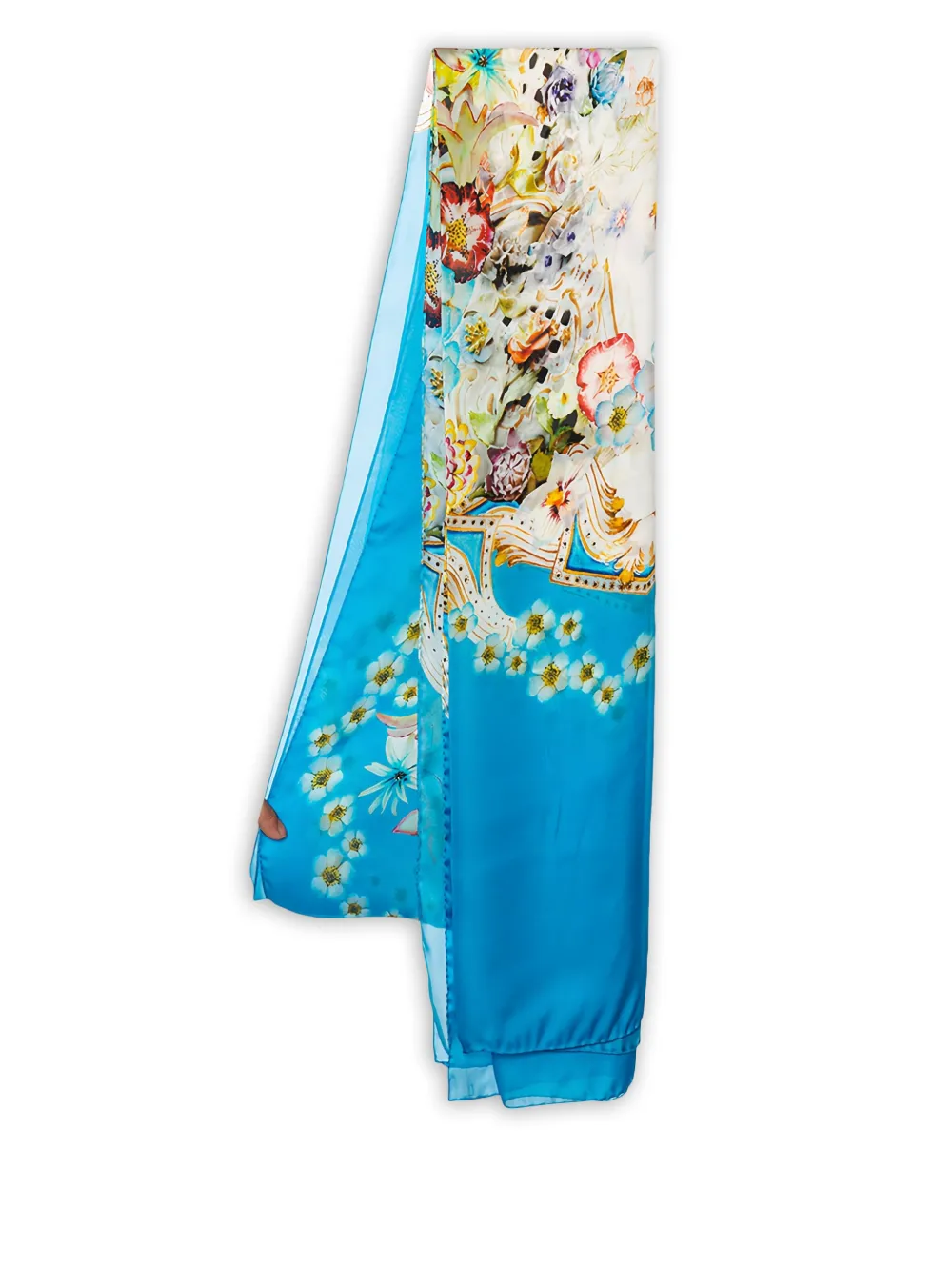 pre-owned floral-print scarf