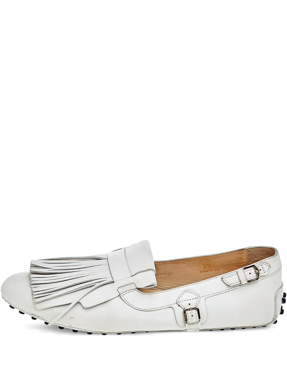 Tod's Vintage Pre-owned fringe-detail loafers | White | Image 1