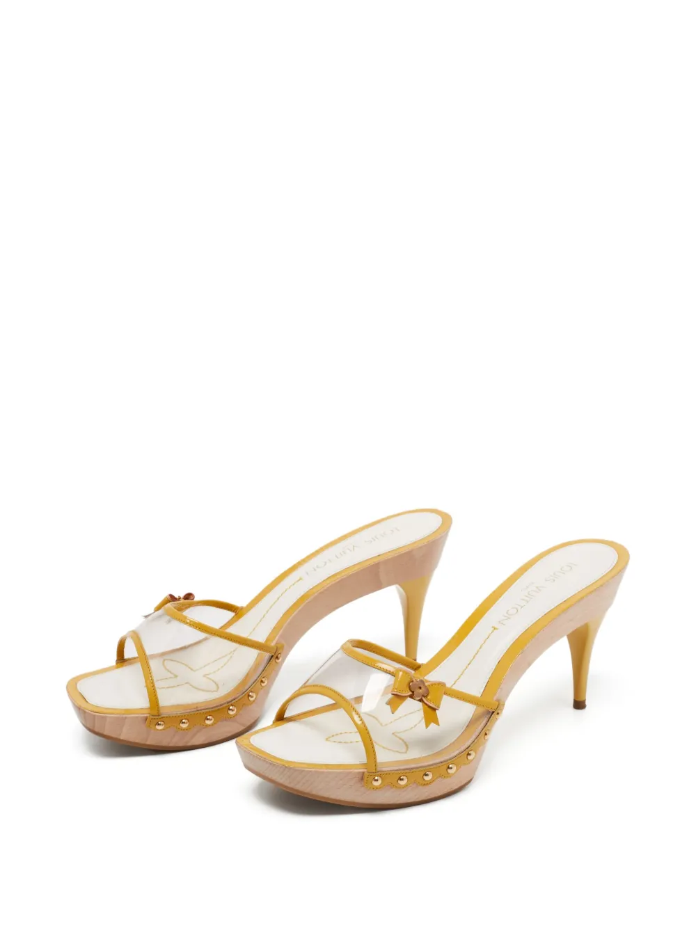 Louis Vuitton Pre-Owned Sandalen met doorzichtige hak - Geel