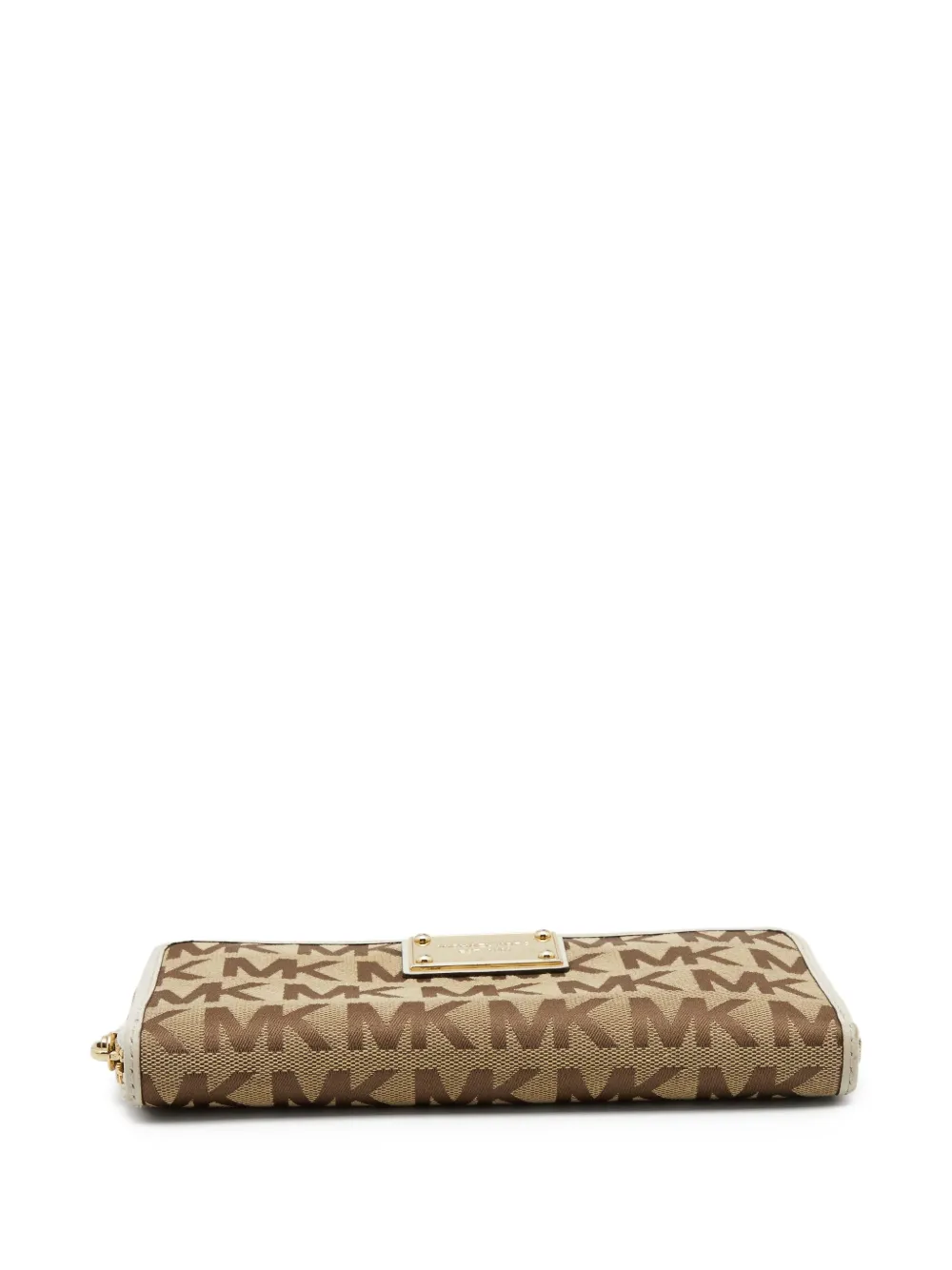 Pre-owned Michael Kors Logo Plaque Zip-around Wallet