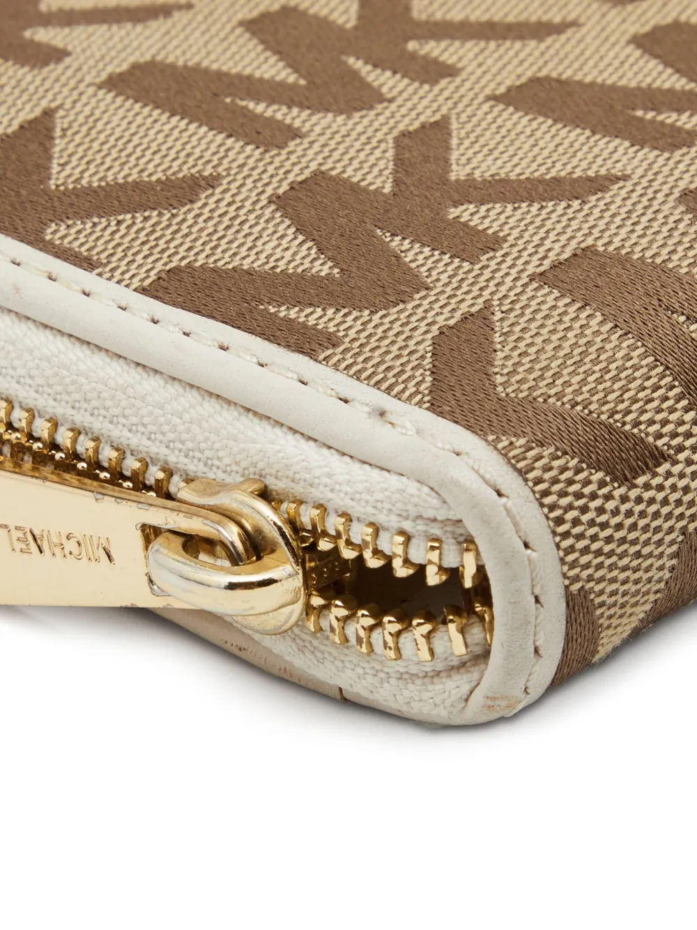 Pre-owned Michael Kors Logo Plaque Zip-around Wallet