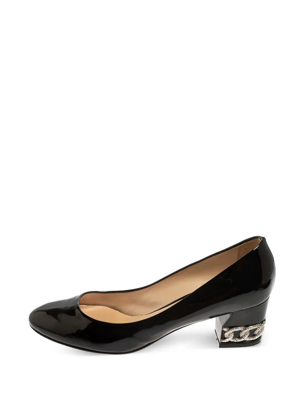 Casadei pre-owned patent block-heel pumps | Image 2