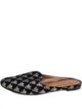 Aquazzura pre-owned bee-embroidered mules - Black