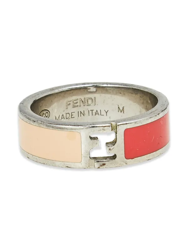 Fendi Pre-owned Fendista Ring in Silver