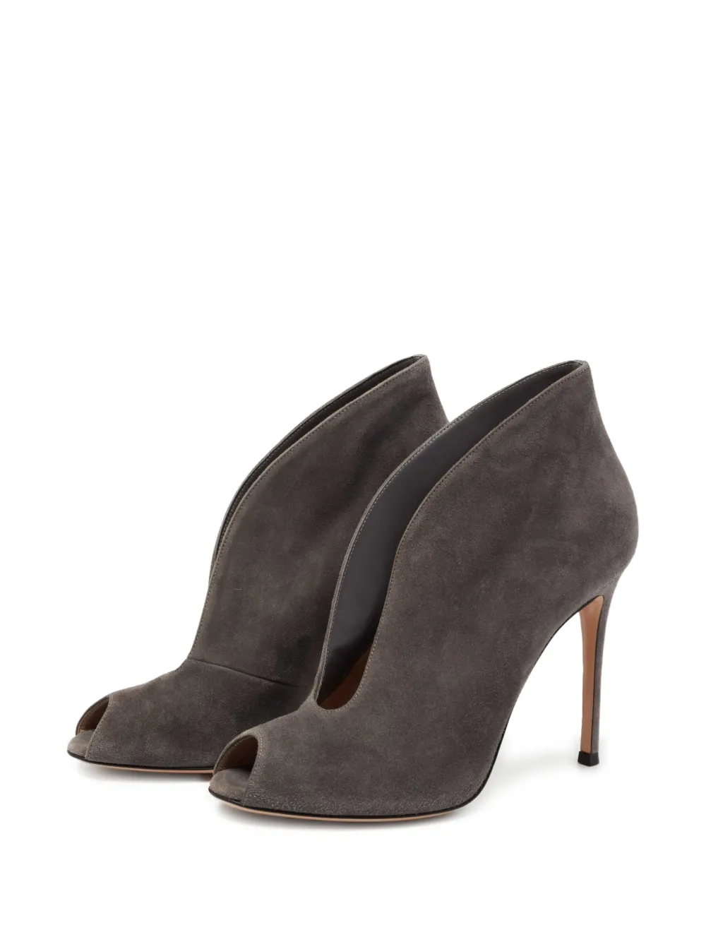 Gianvito Rossi Pre-owned 110 mm pumps met open neus - Grijs