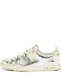Louis Vuitton Pre-Owned metallic-leather lace-up sneakers - Grey