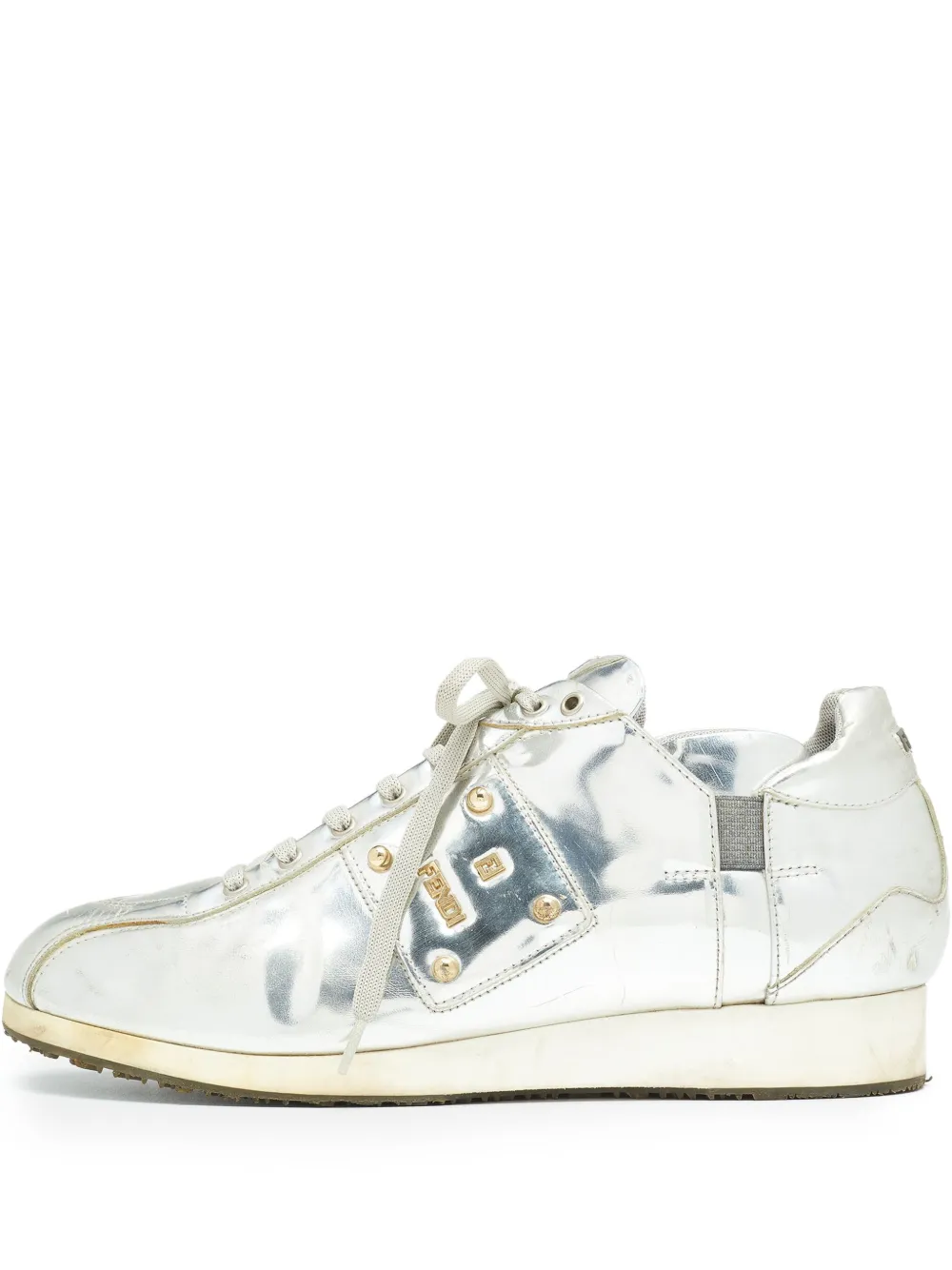 Fendi Pre-Owned leather low sneakers – Grey