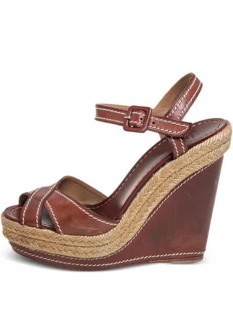 Christian Louboutin Pre-Owned sandalias Almeria con cuña de 105mm