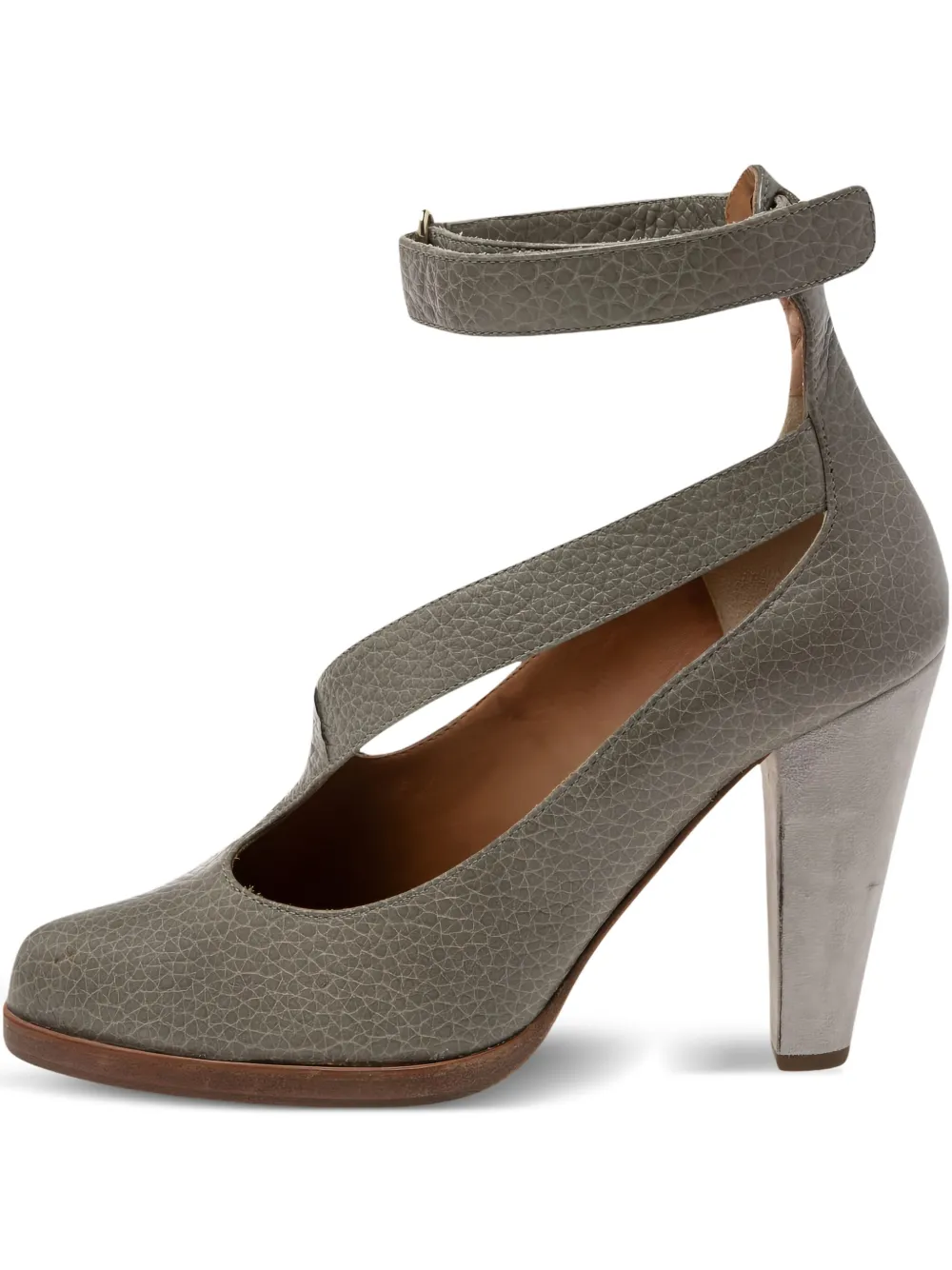 100mm leather pumps