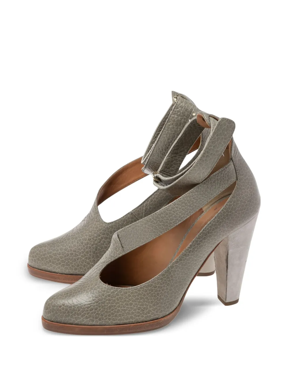 Chloé Pre-Owned 100 mm leren pumps - Grijs