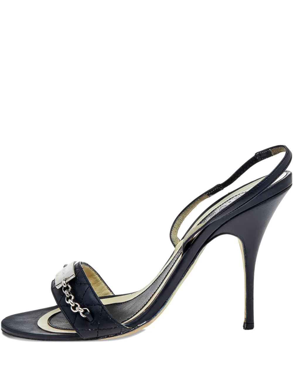 Givenchy Pre-Owned 110mm patent-leather slingback sandals | Black | Image 1