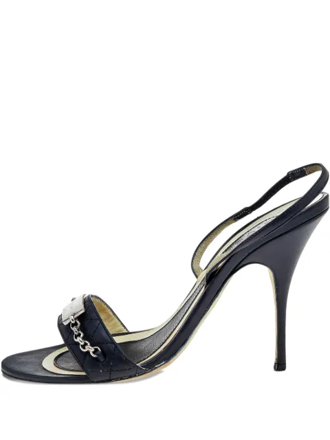 Givenchy Pre-Owned 110mm patent-leather slingback sandals
