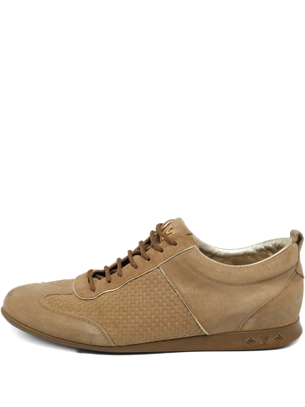 Pre-owned Louis Vuitton Suede Lace-up Sneakers