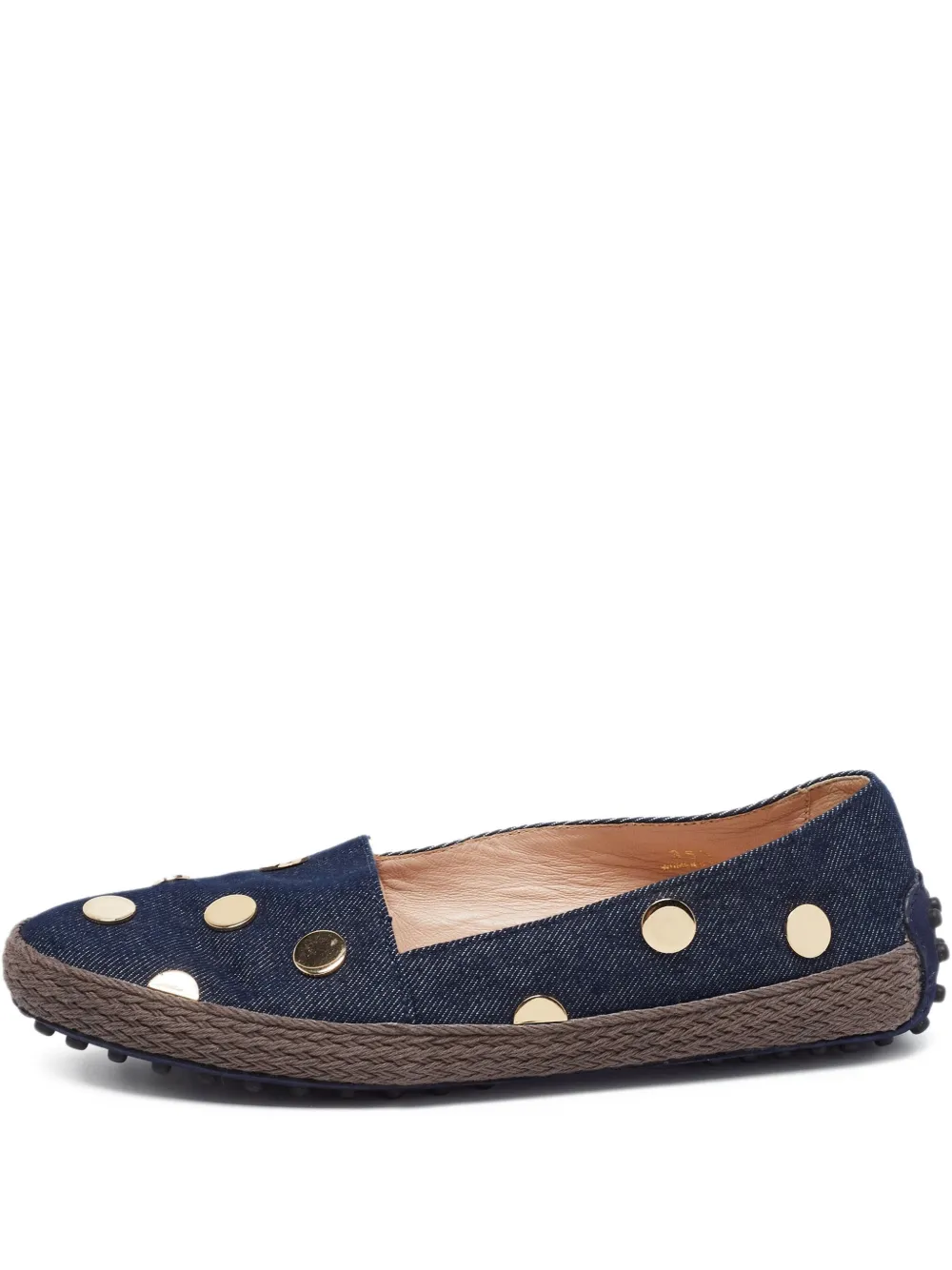 Tod's Vintage 2024 スタッズ フラットシューズ - ブルー Tod's Vintage 2024 スタッズ フラットシューズ - ブルー
