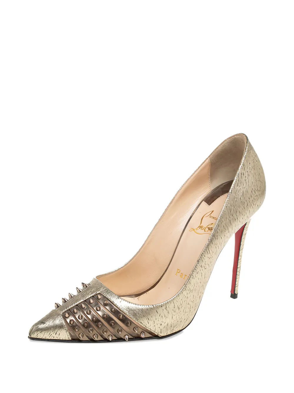 Pre-owned Christian Louboutin 110mm Bareta Heeled Pumps