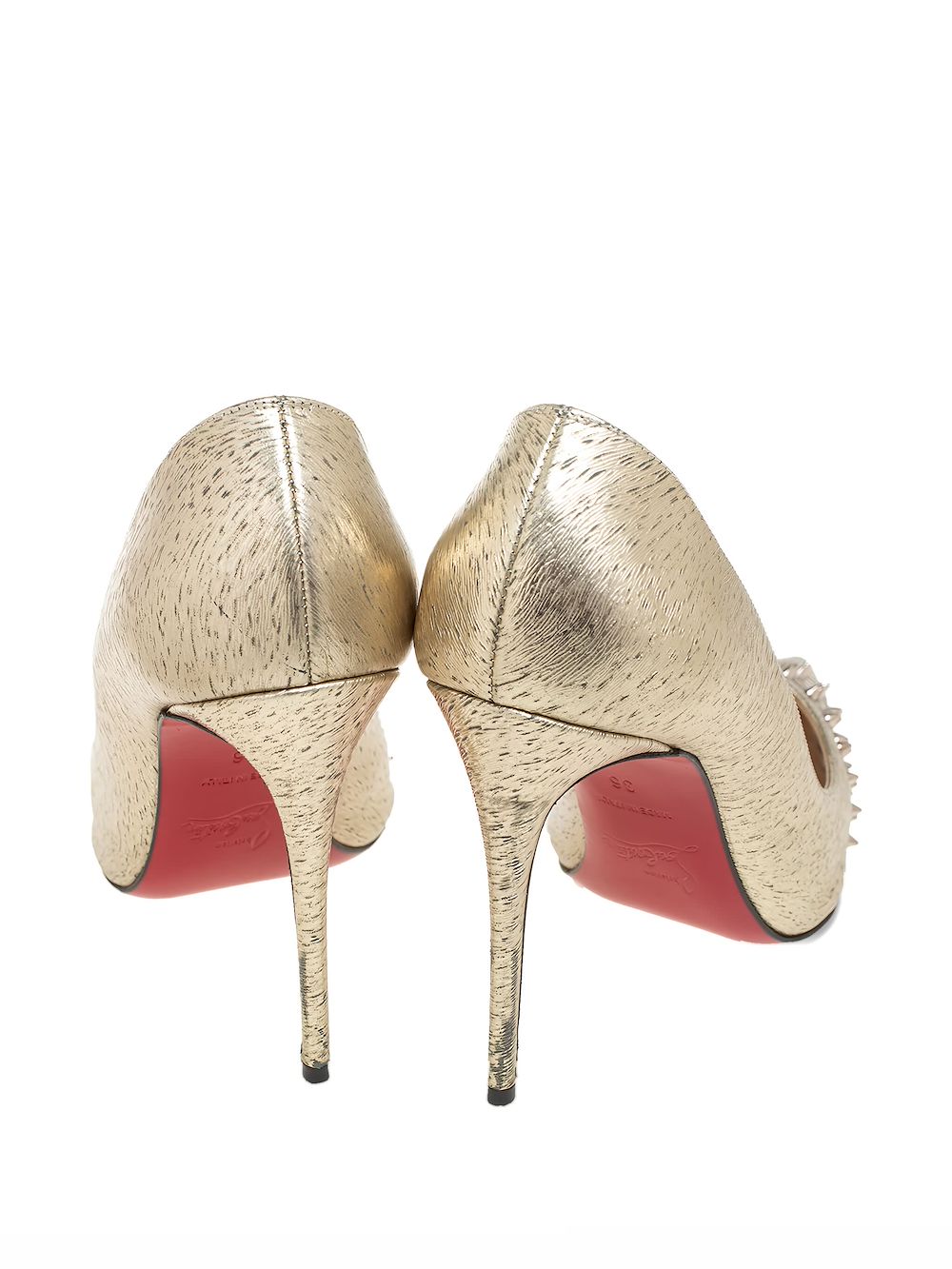 Pre-owned Christian Louboutin 110mm Bareta Heeled Pumps