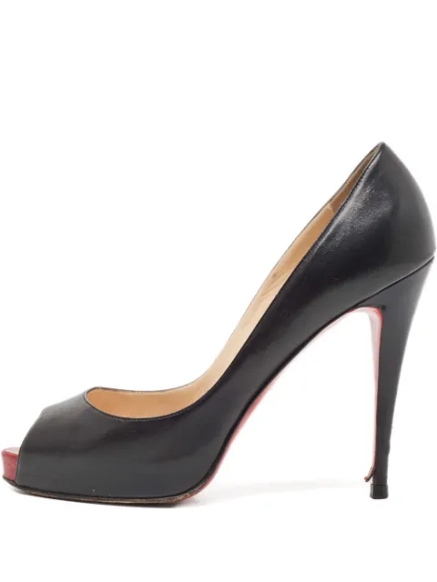 Christian Louboutin Pre-Owned 130mm leather peep-toe pumps