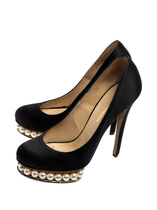 【美品】 NICHOLAS KIRKWOODバックパール ストラップパンプス Nicholas Kirkwood Pearl Platform Pumps | Black | FARFETCH