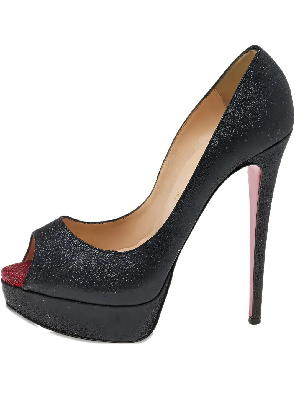 Pre-owned Christian Louboutin 145mm Platform Peep-toe Pumps