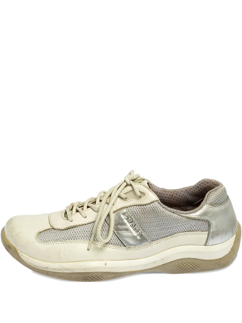 Prada Pre-Owned metallic-effect sneakers | Grey | Image 1