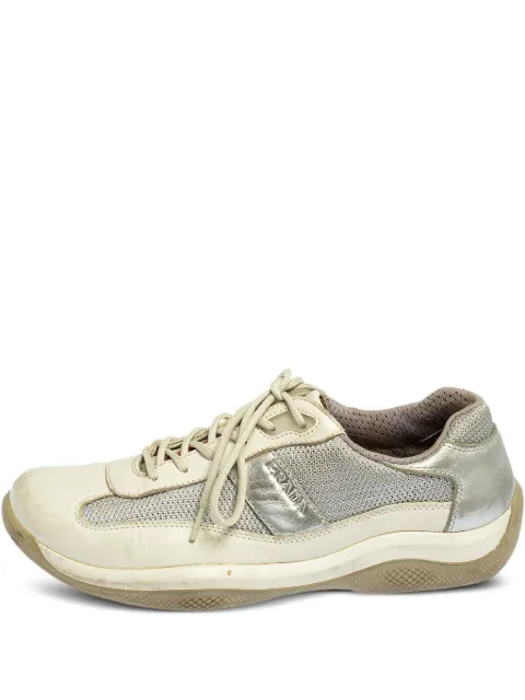 Prada Pre-Owned tenis efecto metalizado