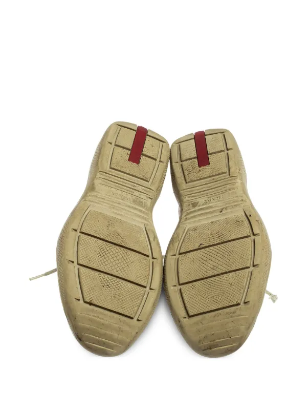 PRADA メタリックグレー スニーカー Prada Pre-Owned メタリック スニーカー | グレー | FARFETCH JP