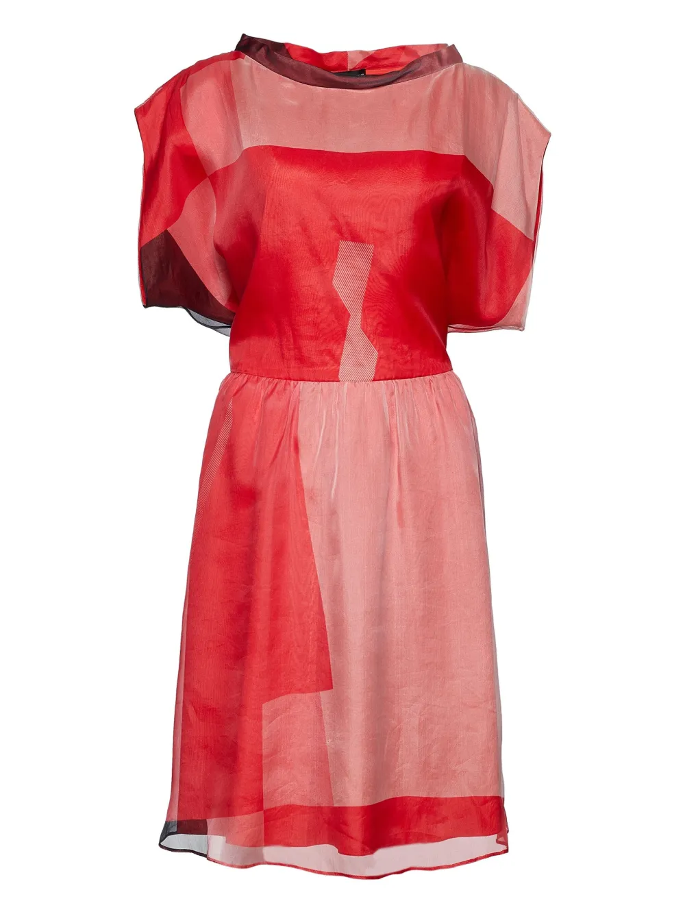 Emporio Armani Pre-Owned panelled mini dress | Red | Image 1