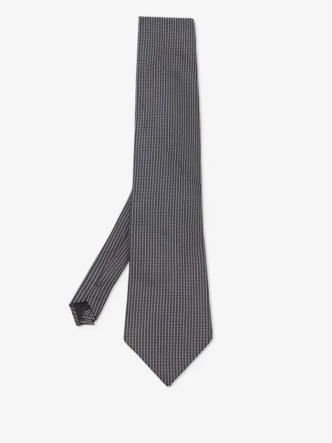BOSS Cravatta con motivo geometrico Pre-owned