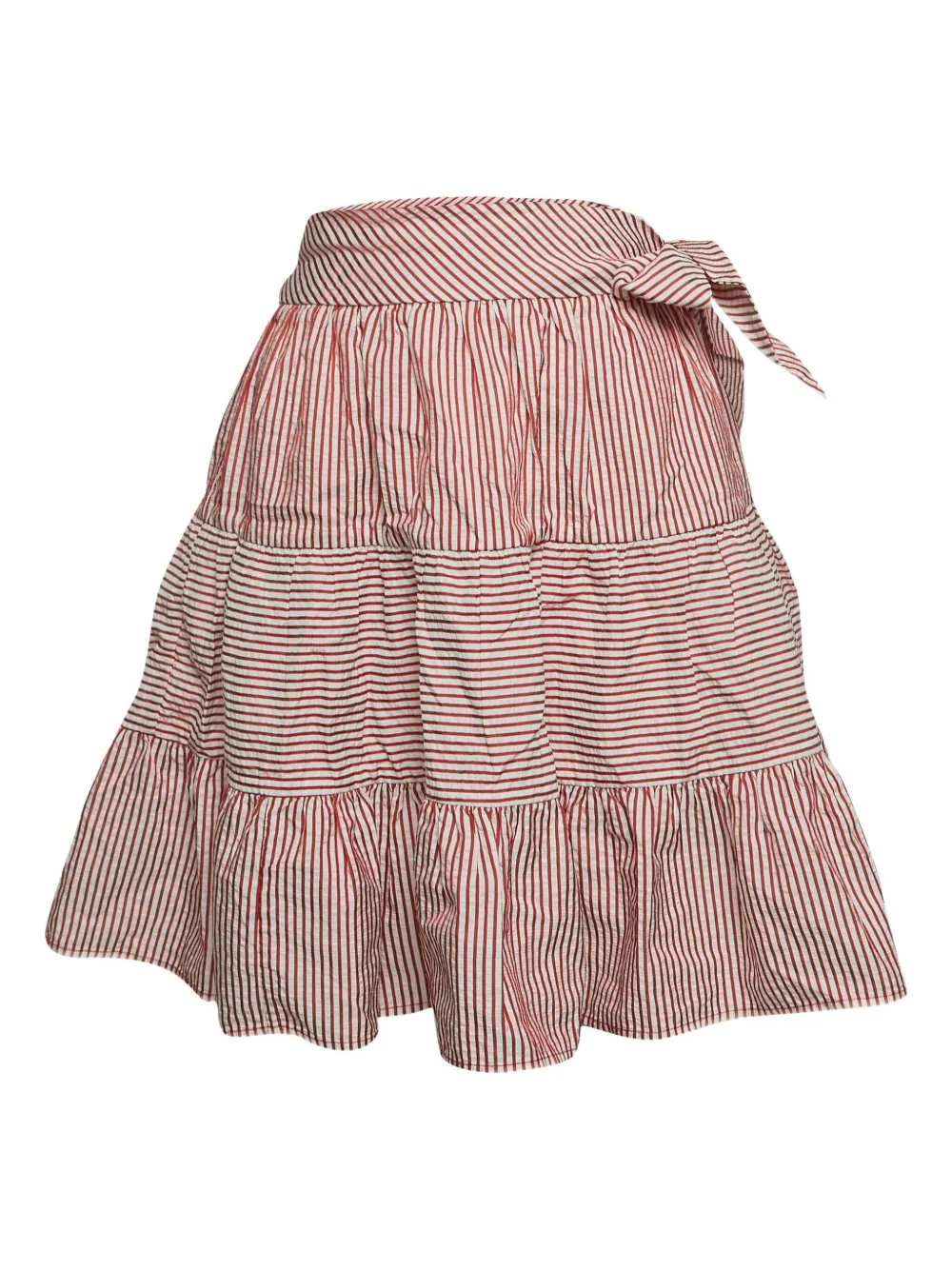 striped ruffled skirt