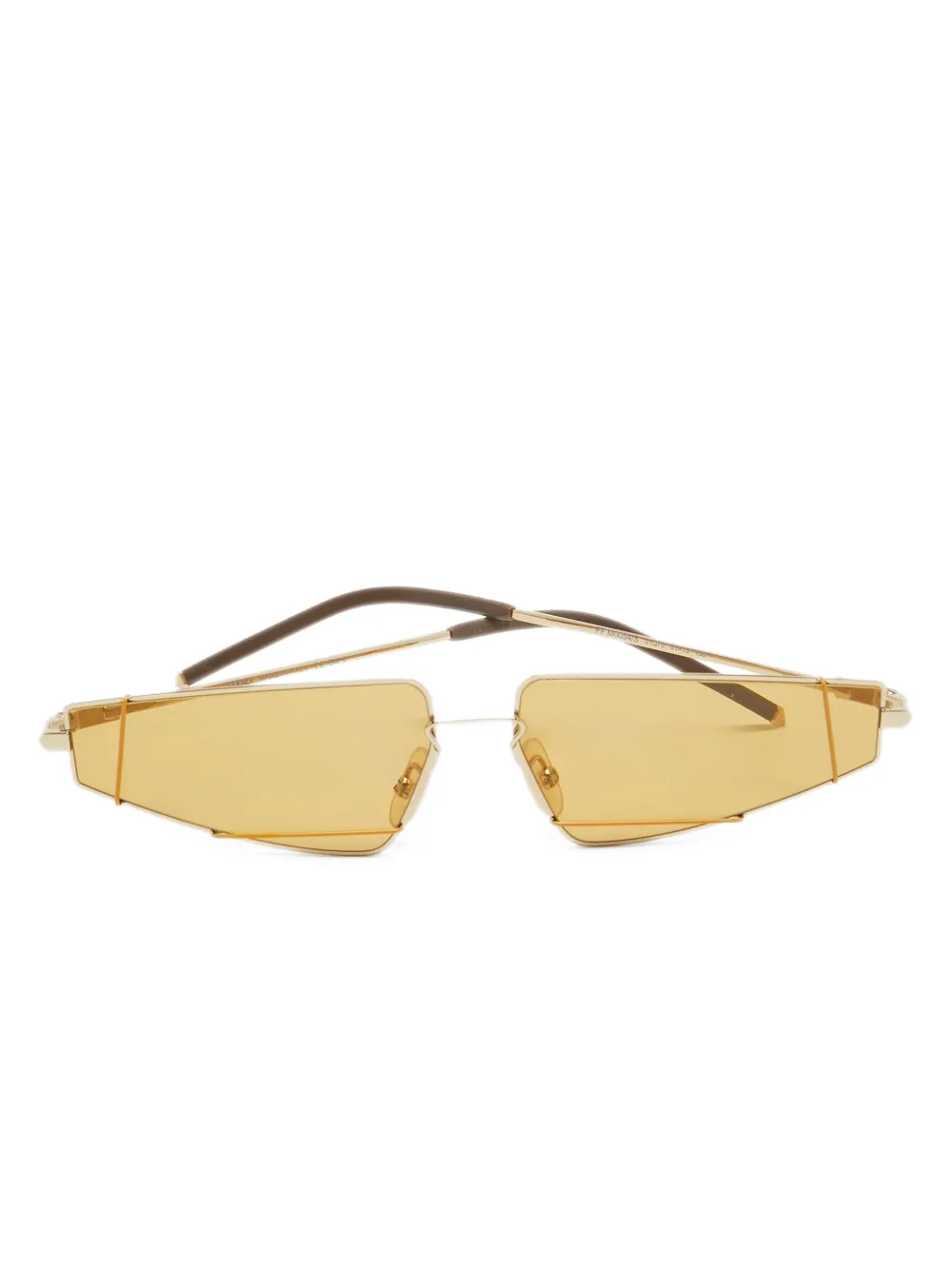 Fendi Pre-Owned geometric-frame sunglasses | Gold | Image 1