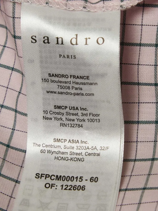 SANDRO チェック シャツ | FARFETCH JP