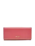Prada Pre-Owned 2024 logo-lettering wallet - Pink