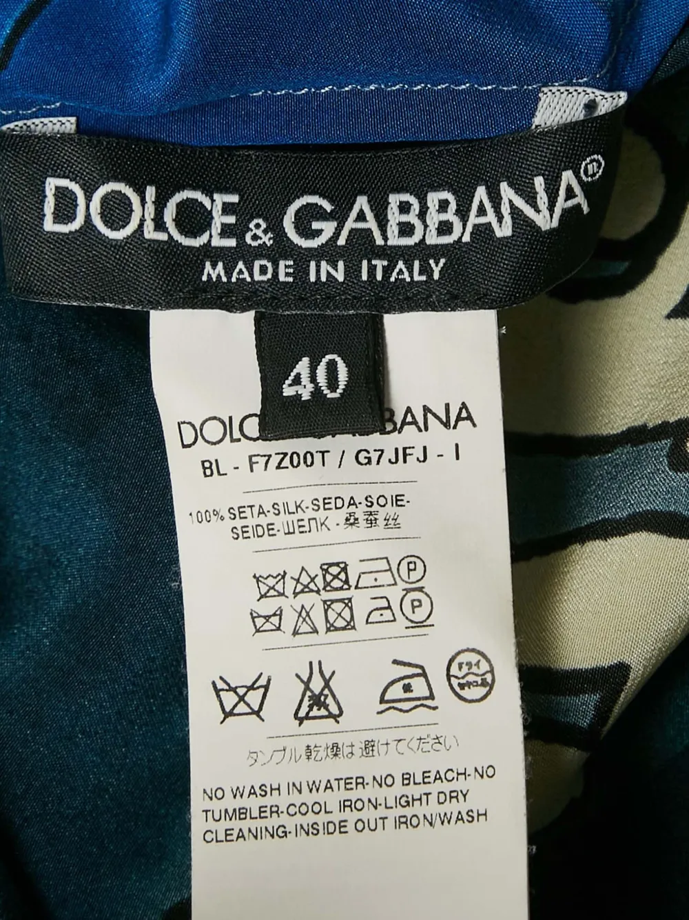 DOLCE & GABBANA Pre-owned Silk T-shirt In Blue