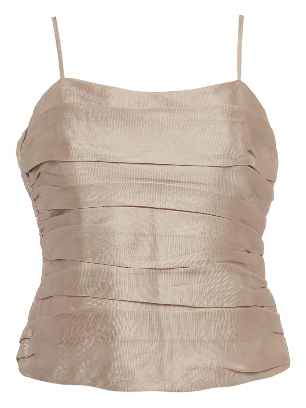 Armani Vintage Canotta plissettata in seta - Rosa