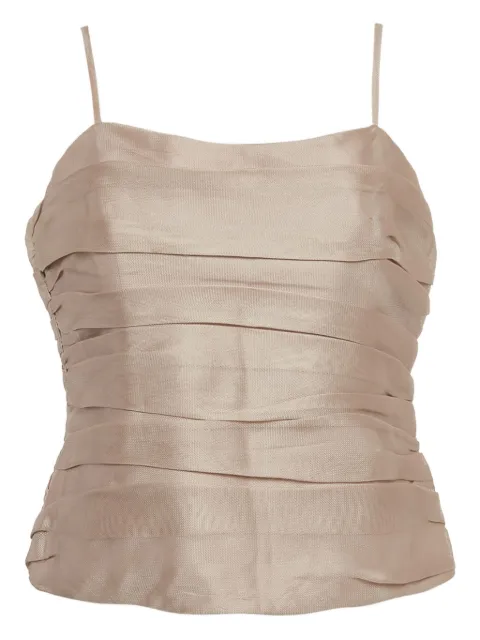 Armani Vintage top de seda con pliegues