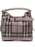 Burberry Pre-Owned 2000-2017 Medium Smoked Check Coated Canvas Walden Belted Hobo shoulder bag - Grey