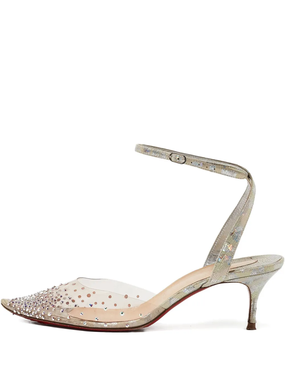 Christian Louboutin Pre-Owned ビジュー パンプス - ホワイト Christian Louboutin Pre-Owned ビジュー パンプス - ホワイト