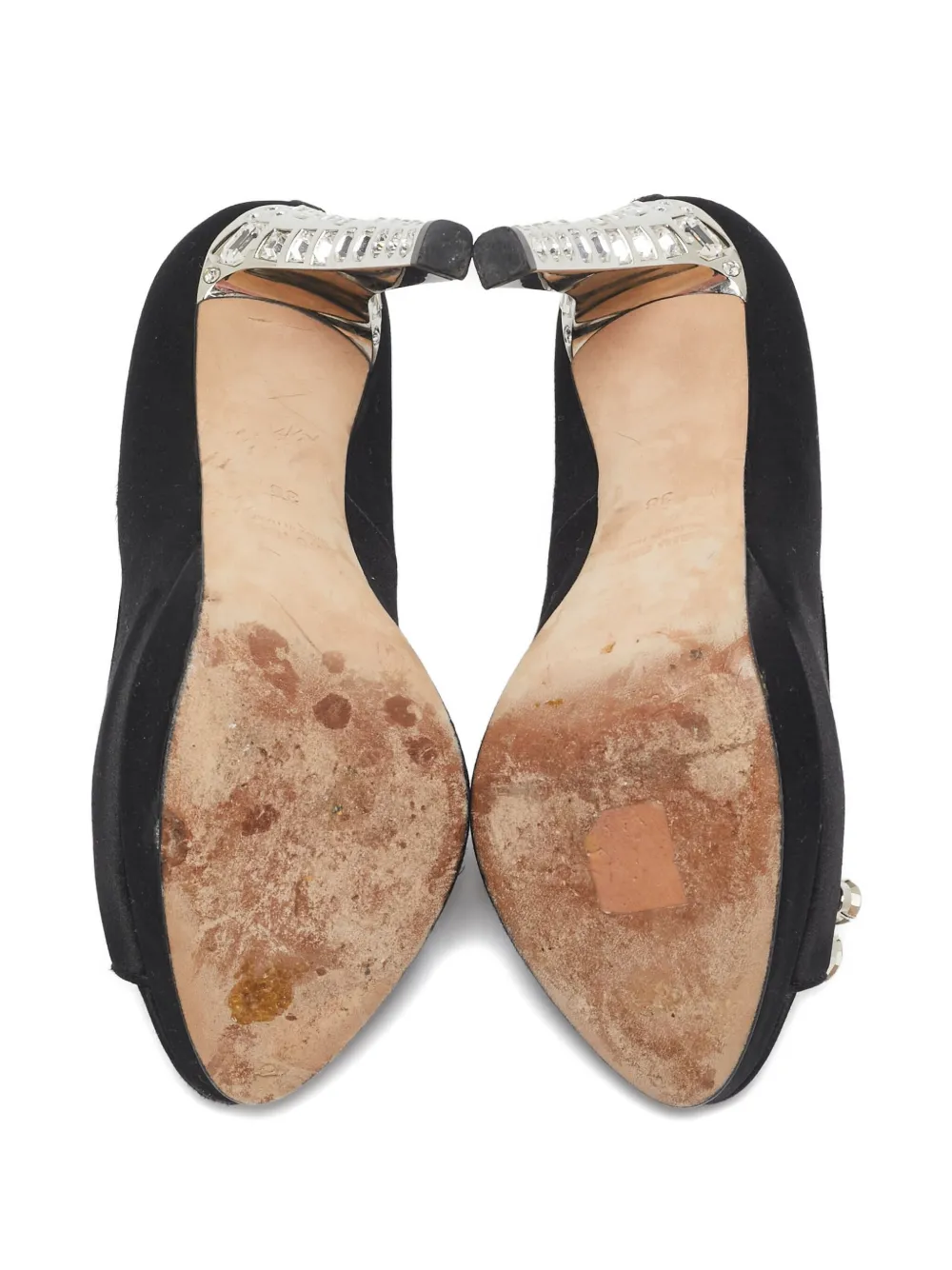Pre-owned Miu Miu Crystal-embellishment Platform Pumps