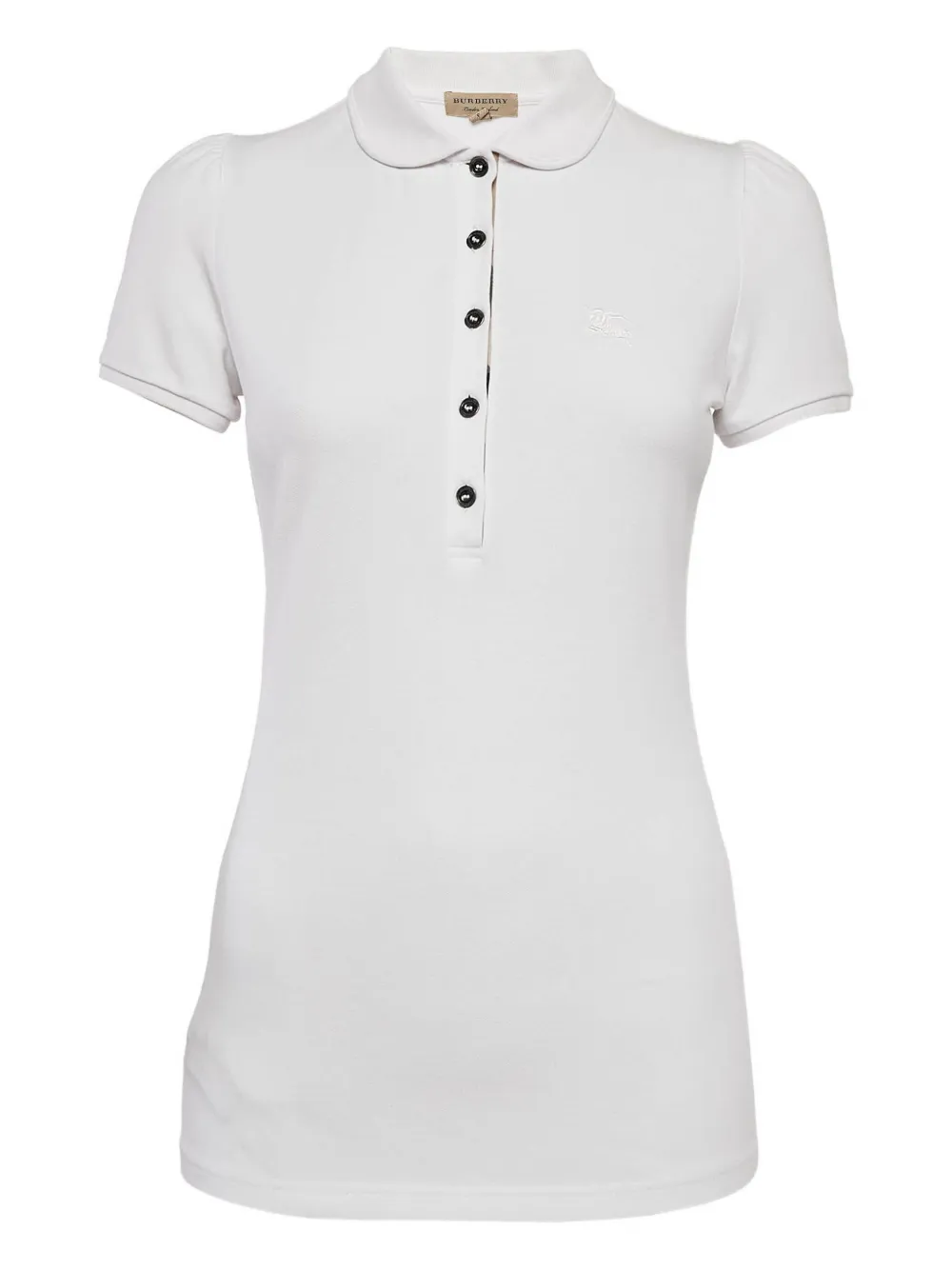 puff-sleeve polo shirt