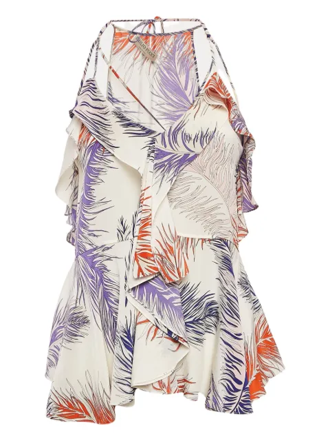 PUCCI Pre-Owned feather-print ruffled top