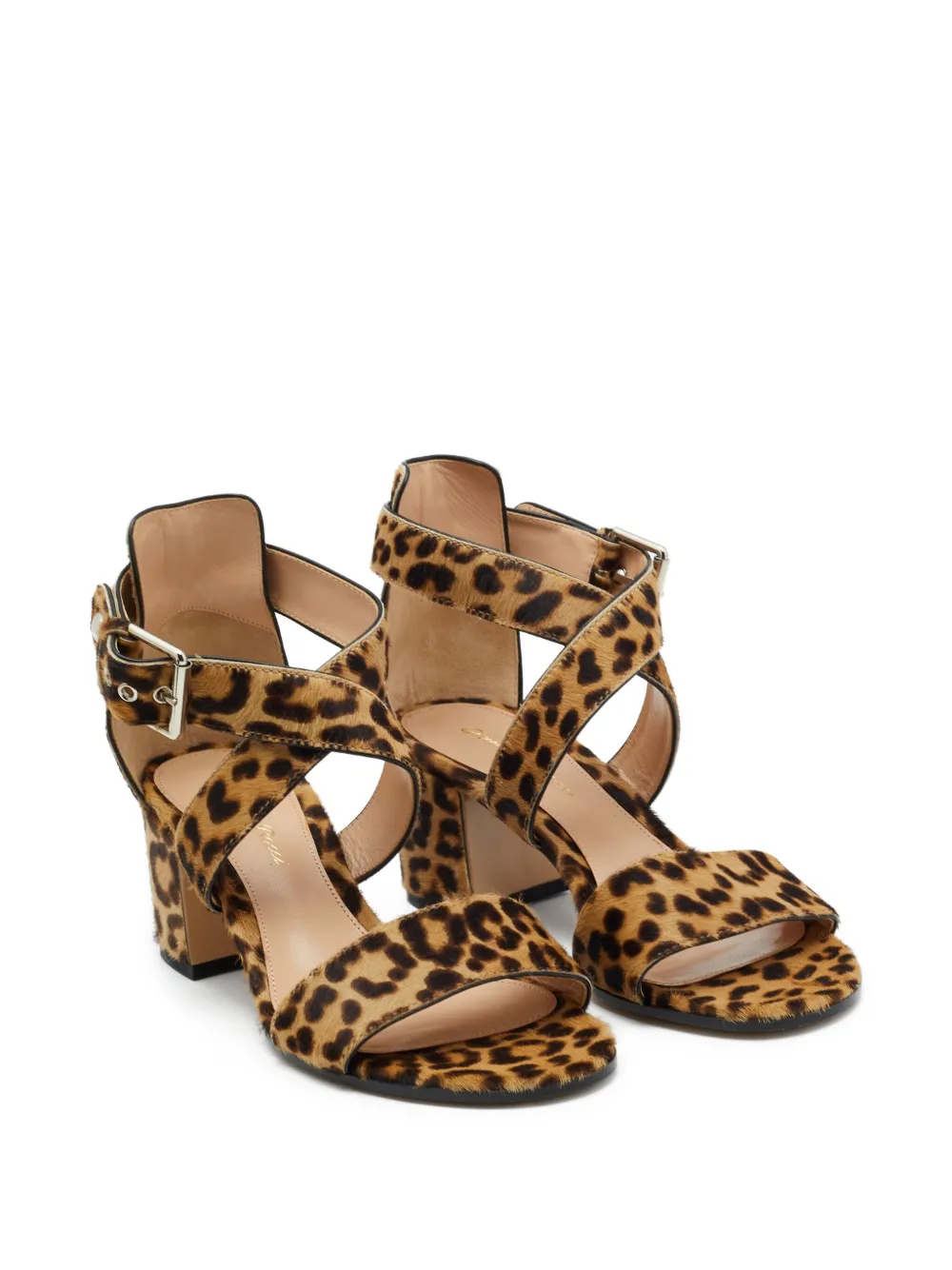 Gianvito Rossi Pre-owned 60 mm sandalen met luipaardprint - Bruin