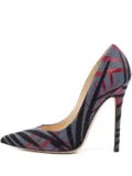 Jimmy Choo Pre-Owned 125mm pointed-toe pattern pumps - Blue