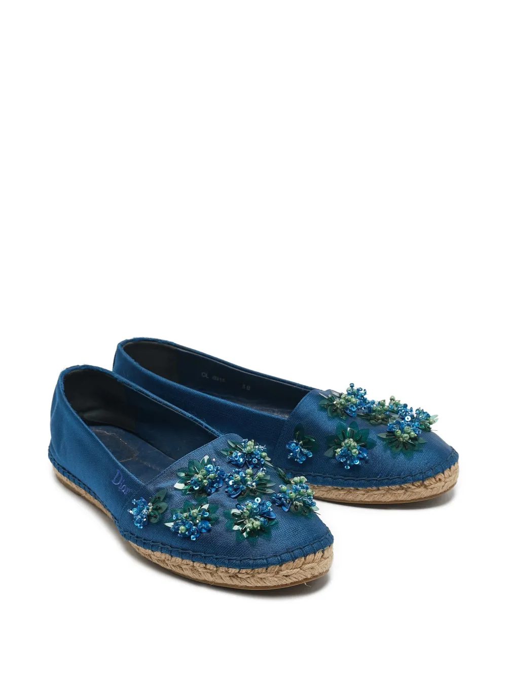 Christian Dior Pre-Owned 비즈 장식 스파드리유 | 블루 | FARFETCH KR